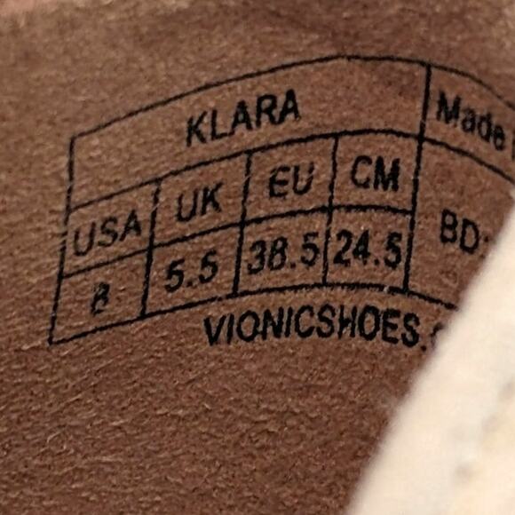 Vionic Klara Cap Toe Ballet Flats Women's Gold Metallic Leather Size US8 EU38.5 - Picture 6 of 13